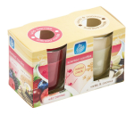 2pc Glass Candle Wild Berries & Vanilla & Coconut